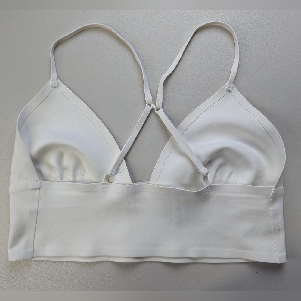 Intimately Free People Sage Bralette Longline Convertible Large White Minimal - Picture 3 of 8